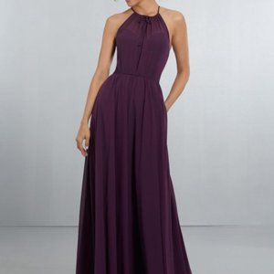 Morilee 21572 High Neck Chiffon Bridesmaid Dress - Color WISTERIA